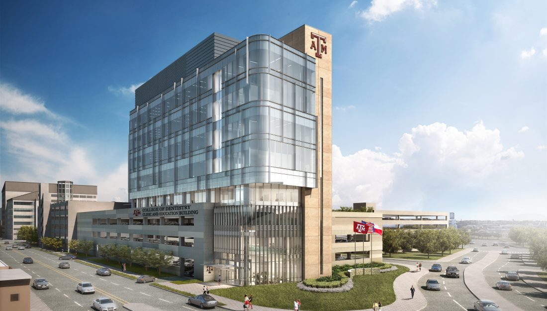 Texas A&M College of Dentistry Clinic and Education Building Rendering