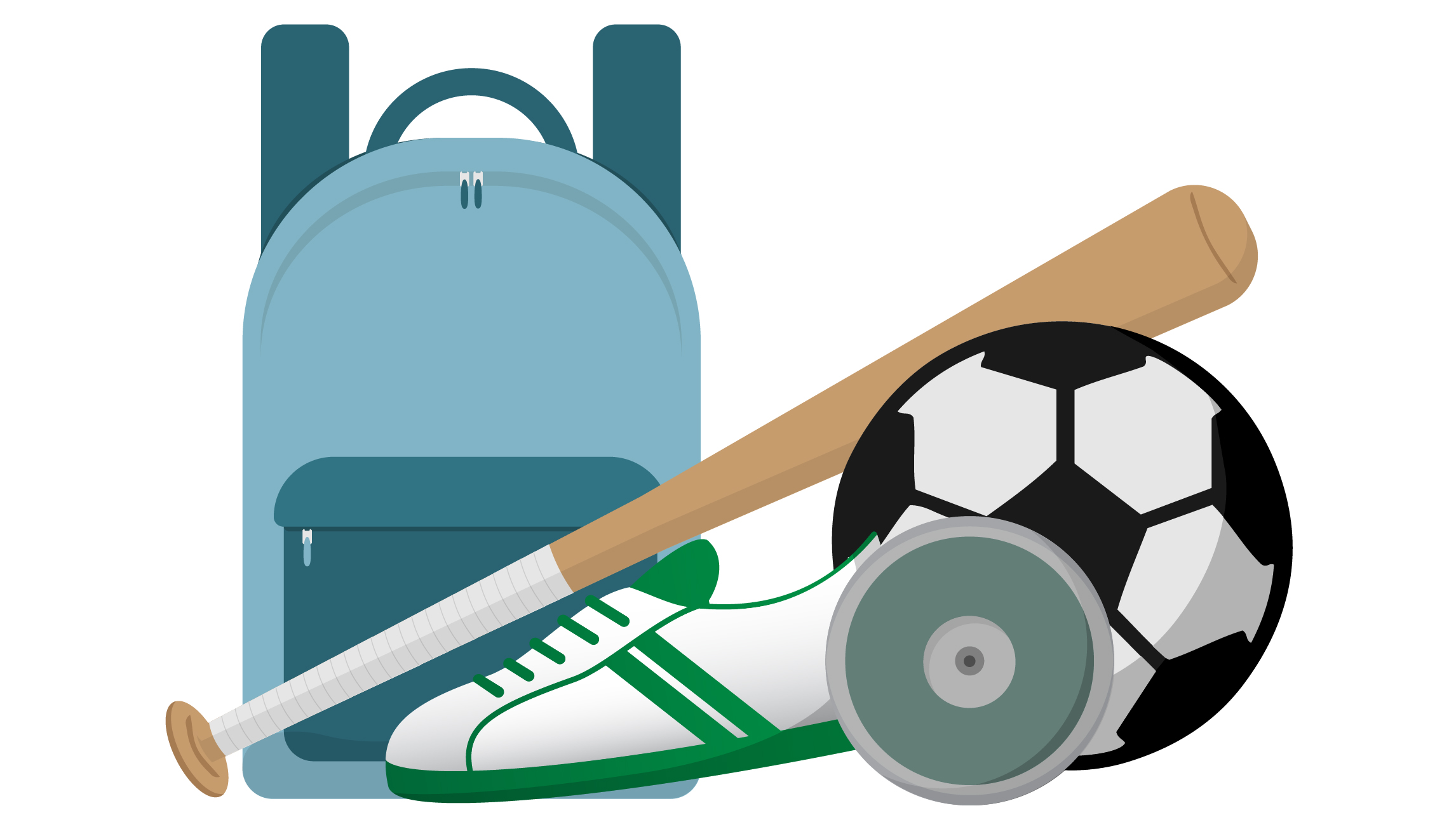 Sports equipment used after sports physicals
